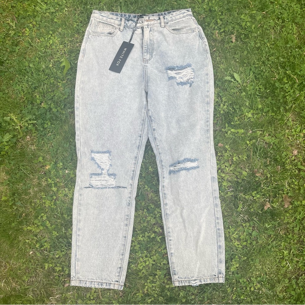White Fox Boutique Blue Boyfriend Jeans
